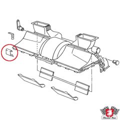   Elsö fütésventillátor doboz klipsz, db., T25/T3 05/79-07/92, Golf/Jetta 04/74-12/92