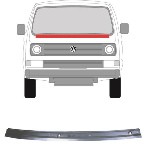 Elsö szélvédö keret, javítólemez, alsó rész T25 05/79-07/92 (11cm magas)