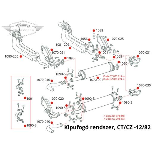 Kipufogódob T25 1.6 (CT/CZ) 07/80-12/82