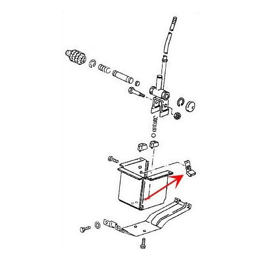 Hátramenet konzol 5 sebességes váltóhoz, T25/T3 05/79-07/92