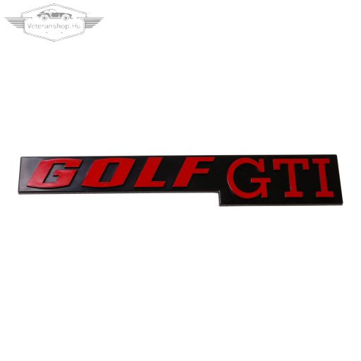 Golf GTI hátsó embléma, fekete/piros