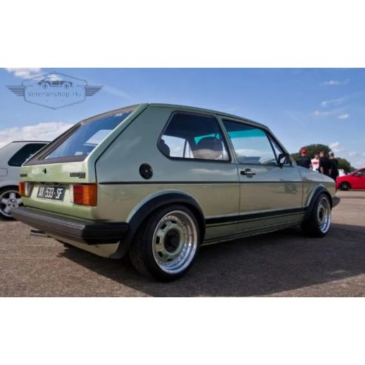 Alsó küszöb díszléc, fekete/króm, 2 részes, Golf Mk1 (1975-1983), Golf Mk1 Cabriolet (1979-1993), Jetta (1979-1984)