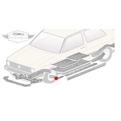 Bal első padló lemez konzol, Golf Mk2 (1984-1992), Jetta (1984-1992)