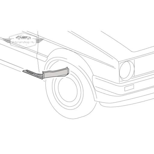 Jobb első padló lemez konzol, Golf Mk2 (1984-1992), Jetta (1984-1992)