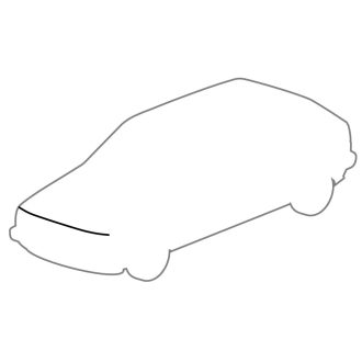 Motorháztető tömítés. elől a belső részen