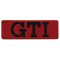 Oldalsó GTI embléma, piros/fekete