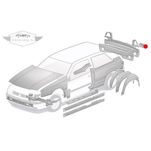 Hátfal betét, bal, Golf Mk3 (1992-1998), Golf Mk3 Cabrio (1994-1998)