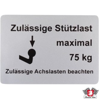 Matrica, Maximum vonóhorog-terhelés 75kg