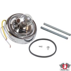   Elsö irányjelzö izzó foglalat, króm, Porsche 356 B/C 1.6 01/59-12/65