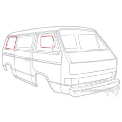   Hátsó oldalablak tömítés T25 05/79-08/92 bal/jobb, Német Minöség