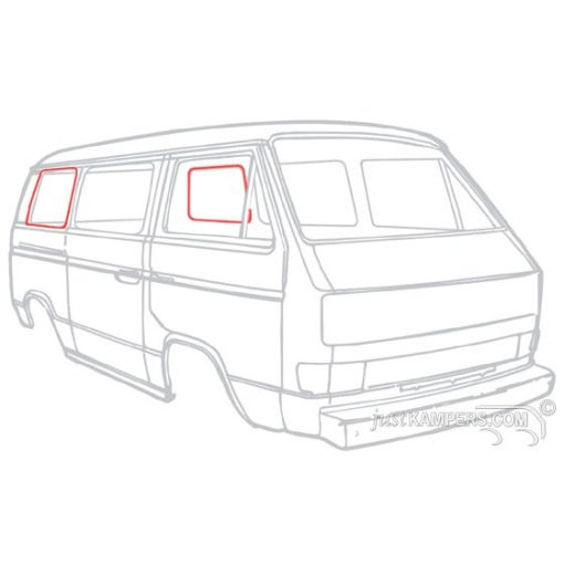 Hátsó oldalablak tömítés T25 05/79-08/92 bal/jobb, Német Minöség
