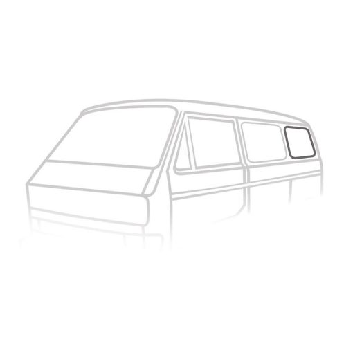 Hátsó oldalablak tömítés T25 05/79-08/92 bal/jobb Deluxe, müanyag feszítös, Német minöség