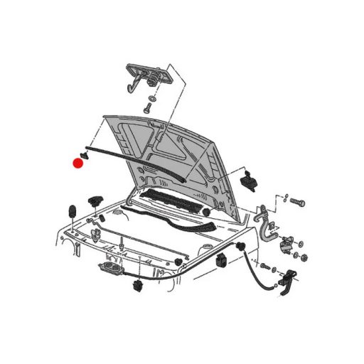 Ajtó tömítés klipsz, db, T25 05/79-08/92 (15db/ajtó)