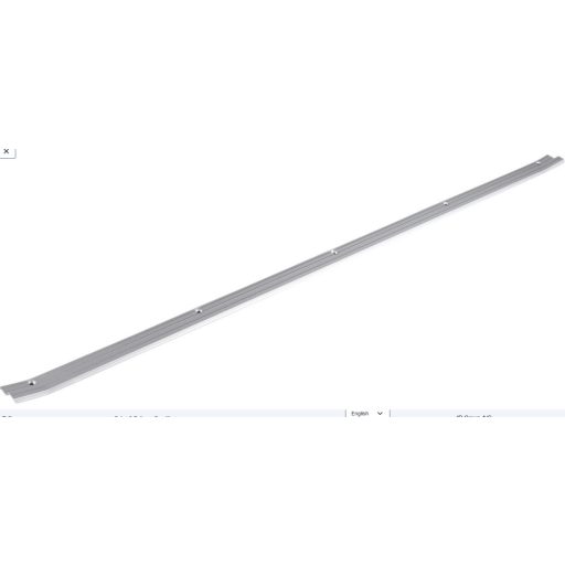 A küszöbön lévö szönyeget leszórító díszléc. Aluminium, balra és jobbra egyaránt. 911 2,0-3,3 01/63-07/89, 912 1.6 01/65-02/70