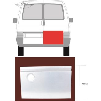 Hátsó ajtó javító panel, jobb, alsó rész
