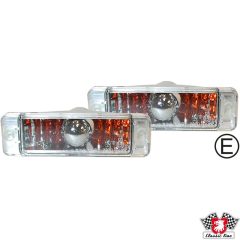   Elsö komplett index, kristály, bal/jobb, E-jelzéssel   VW Golf/Jetta  1.1-1.8 (incl. D)  02/74-02/84  VW Golf/Jetta  1.0-1.8 (incl. D)  08/83-07/89  