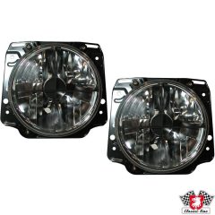   Fényszóróbetét készlet, kristály fekete   VW Golf   1.0-1.8 (incl. D)   08/83-12/92